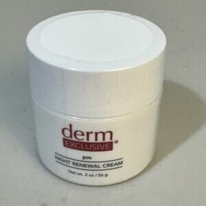 Derm Exclusive PM Night Renewal Cream 2 oz Fortifying Hydrating Plumping Sealed
